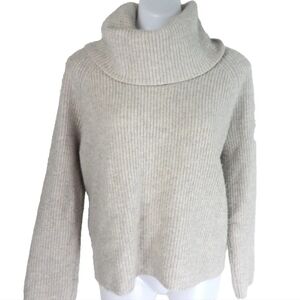 Lauren Ralph Lauren Cream Ribbed Cowl Neck Sweater